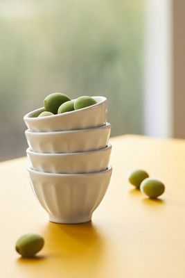 The Latte Stoneware Nut Bowls, Set of 4: Amelie Edition