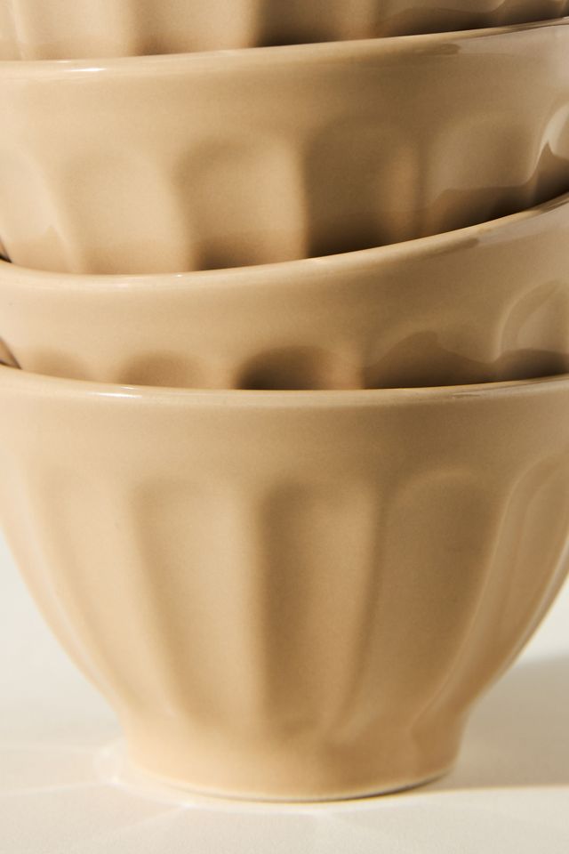 Amelie Latte Portuguese Stoneware Nut Bowls, Set of 4 #2