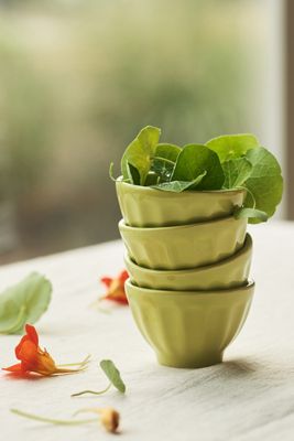 The Latte Stoneware Nut Bowls, Set of 4: Amelie Edition