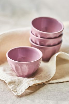 The Latte Stoneware Nut Bowls, Set of 4: Amelie Edition