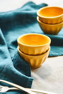 Amelie Latte Portuguese Stoneware Nut Bowls, Set of 4