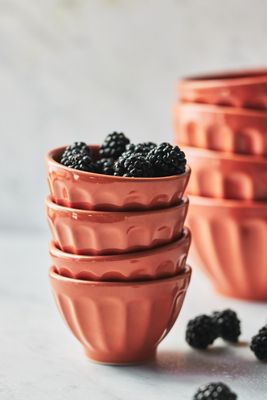 Amelie Latte Portuguese Stoneware Nut Bowls, Set of 4