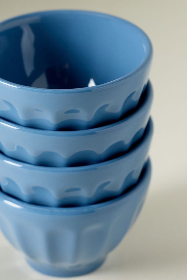 Amway 食器セット 6皿 4ボウル Amelie Latte Stoneware Nut Bowls, Set of 4 | AnthroHome