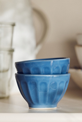 Amelie Latte Portuguese Stoneware Nut Bowls, Set of 4 | Anthropologie