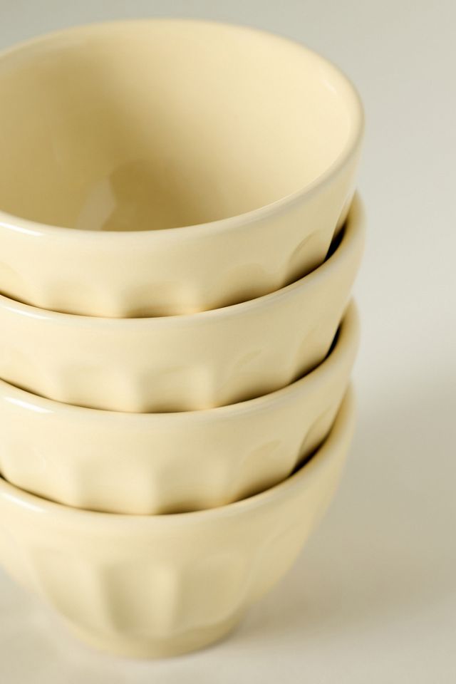 Amelie Latte Portuguese Stoneware Nut Bowls, Set of 4 #3