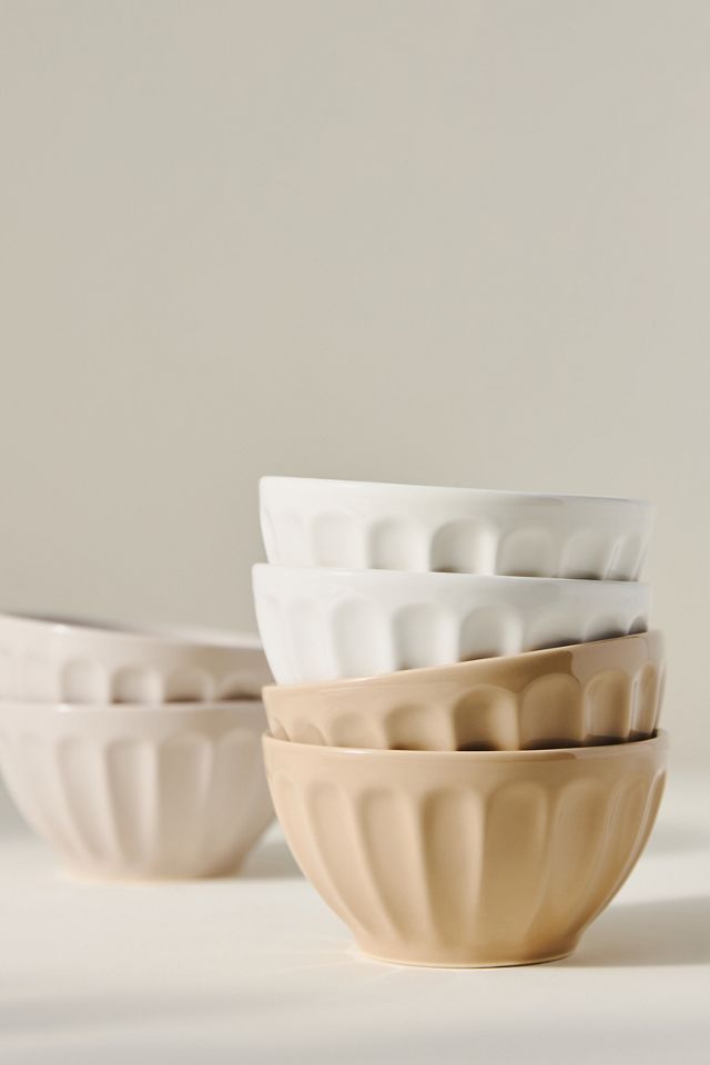 The Latte Stoneware Cereal Bowls, Assorted Set of 6: Amelie Edition #1