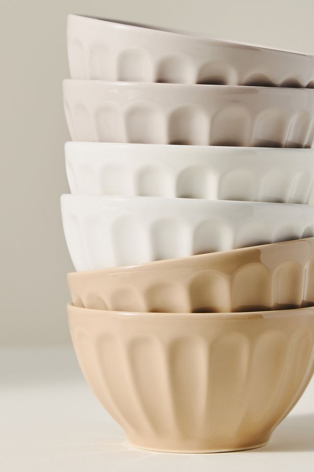 The Latte Stoneware Cereal Bowls, Assorted Set of 6: Amelie Edition #2