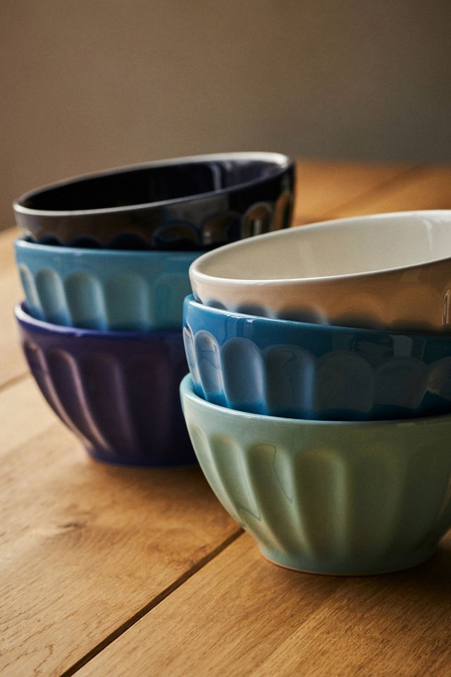 Amelie Assorted Latte Cereal Bowls, Set of 6