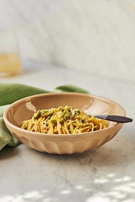 Anthropologie Amelie Latte Pasta Bowls, Set Of 4