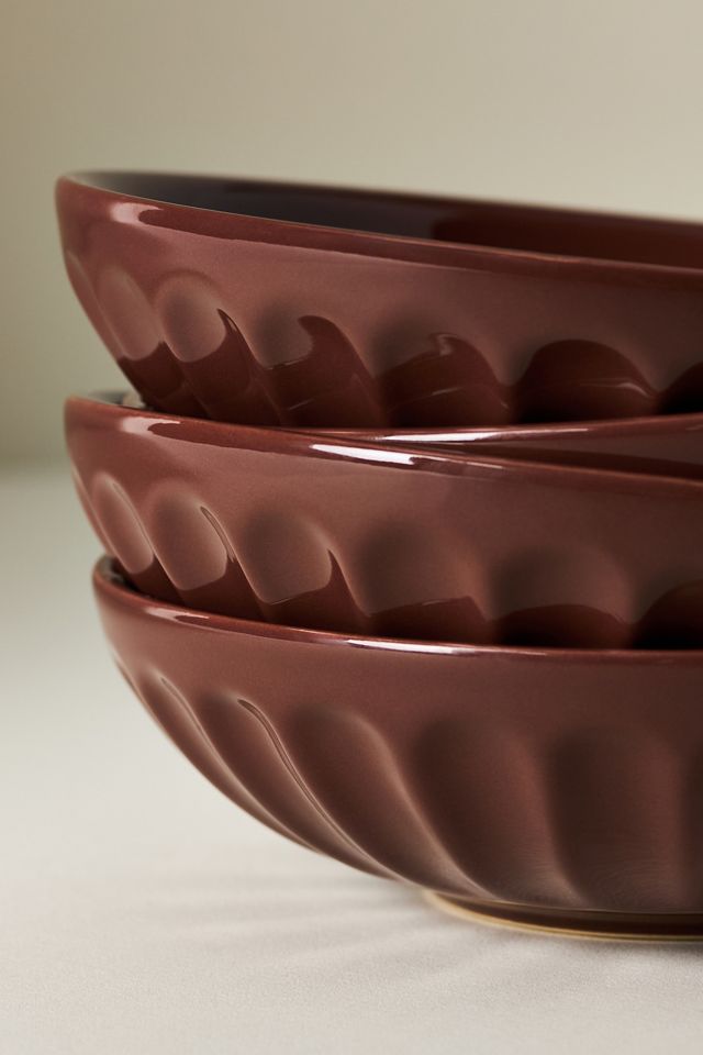 The Latte Stoneware Pasta Bowls, Set of 4: Amelie Edition #2