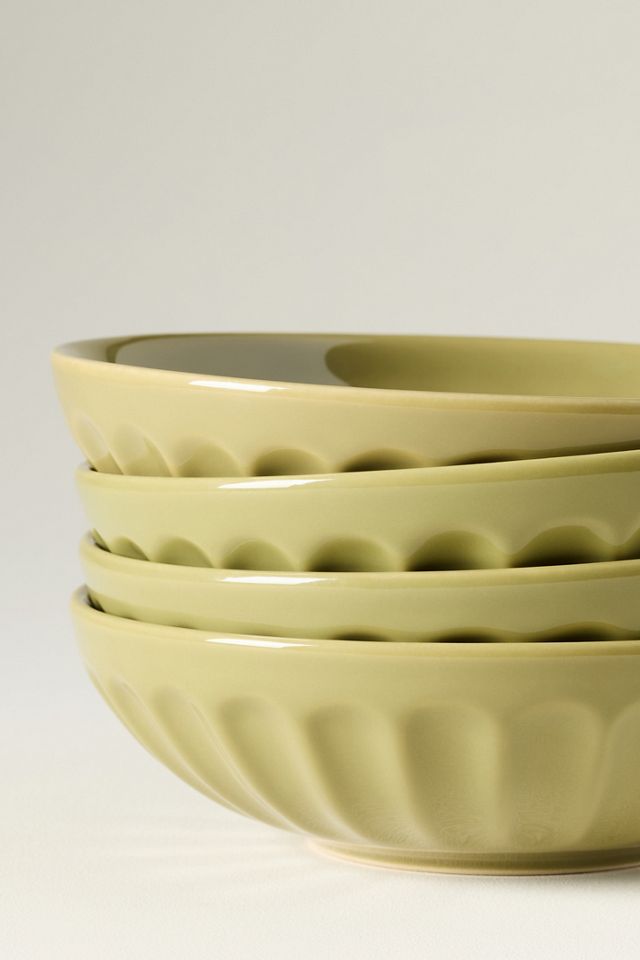 The Latte Stoneware Pasta Bowls, Set of 4: Amelie Edition #2
