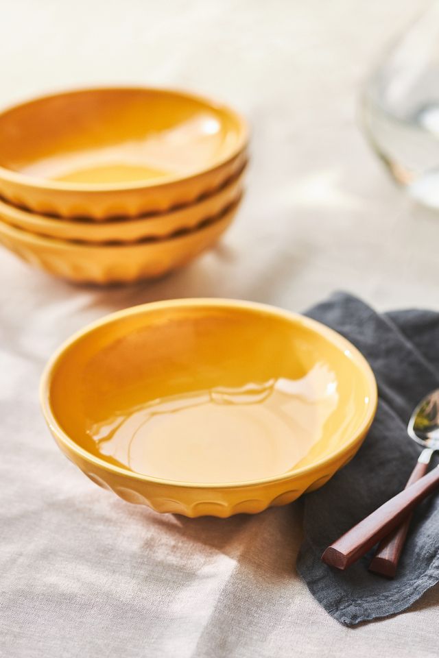 Amelie Latte Pasta Bowls, Set of 4