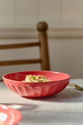 Amelie Latte Portuguese Stoneware Pasta Bowls, Set of 4