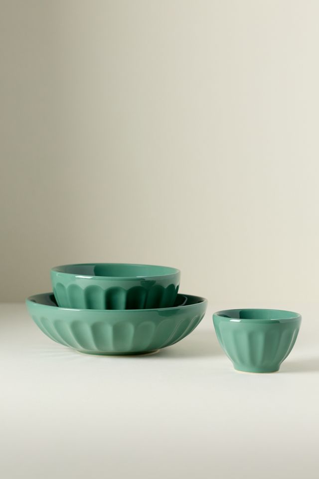 Amelie Latte Portuguese Stoneware Pasta Bowls, Set of 4 #2