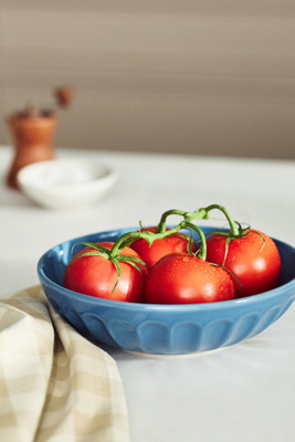 Amelie Latte Portuguese Stoneware Pasta Bowls, Set of 4