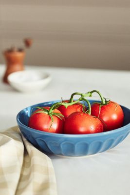 Amelie Latte Portuguese Stoneware Pasta Bowls, Set of 4