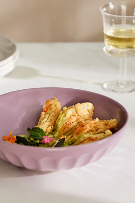 Amelie Latte Portuguese Stoneware Pasta Bowls, Set of 4 | AnthroHome