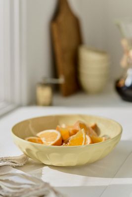 Amelie Latte Portuguese Stoneware Pasta Bowls, Set of 4