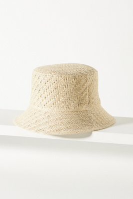 San Diego Hat Co. Textured Straw Bucket Hat | Anthropologie display picture 3