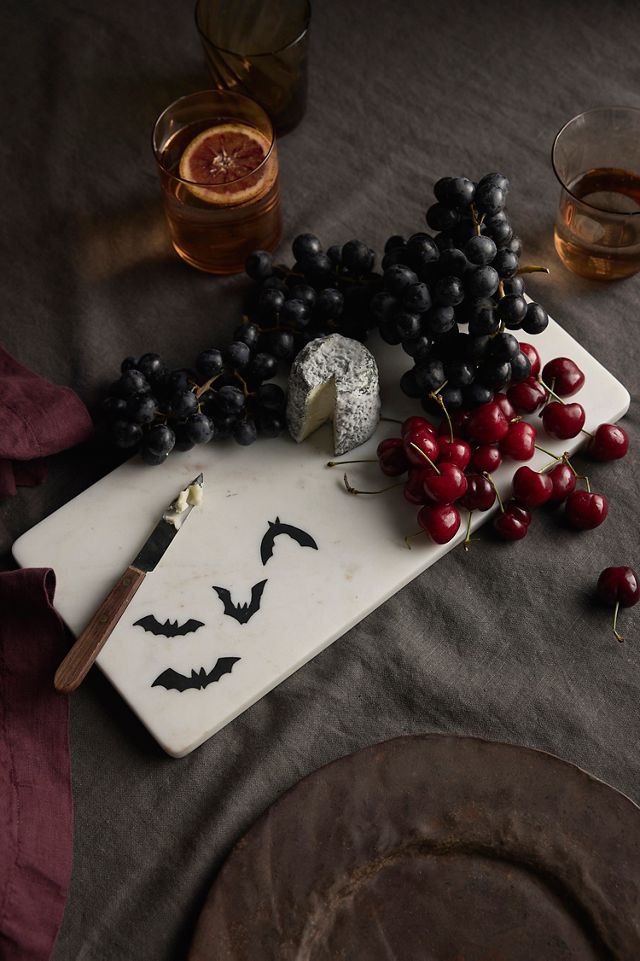 Bat Flock Marble Serving Board #1