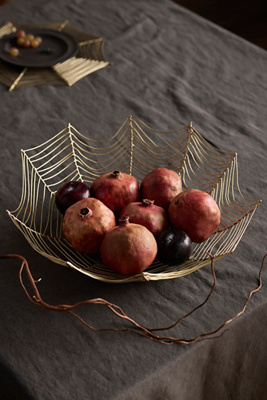Terrain Spider Web Brass Bowl In Gold