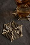 Spider Web Brass Coasters, Set of 4