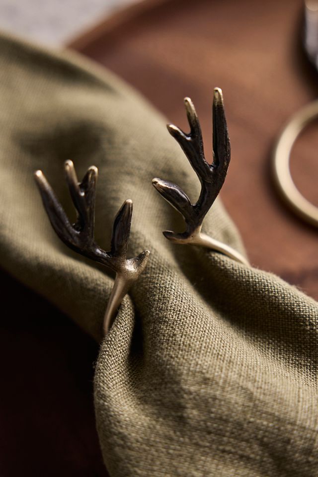 Antler Napkin Rings, Set of 4 #1