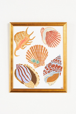 Artfully Walls Shells Wall Art In Orange