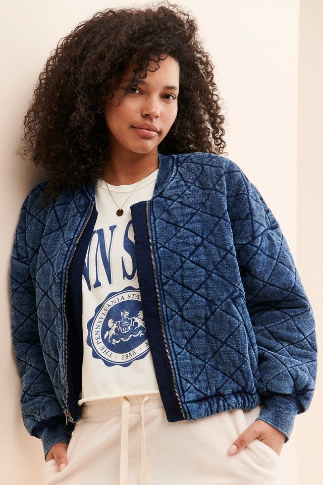 Denim hotsell quilted jacket