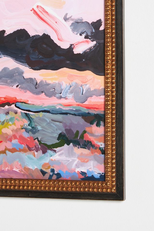 Orange Sun In Pink Sky Wall Art #2
