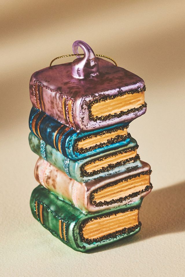 Book Stack Ornament #1
