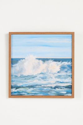 Peach Horizon with Bursting Peach Foam Wall Art