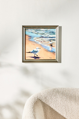 Artfully Walls Seagull Flirting Wall Art In Blue