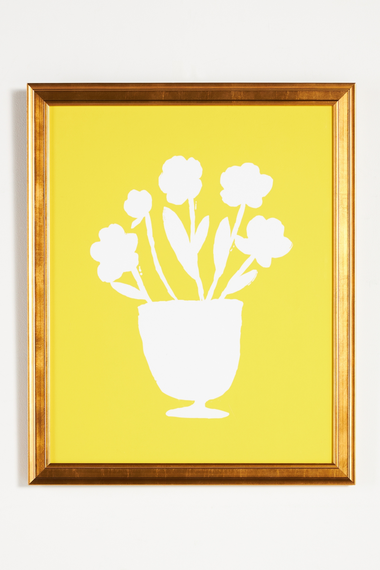 Yellow Flower Vase Wall Art