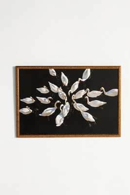 Romantic Swans in a Lake Wall Art
