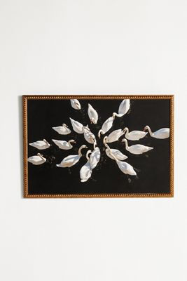 Romantic Swans in a Lake Bird Wall Art