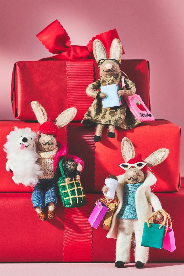 Busy Bunnies Felt Ornament | AnthroLiving