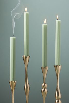 Fluted Taper Candles, Set of 4