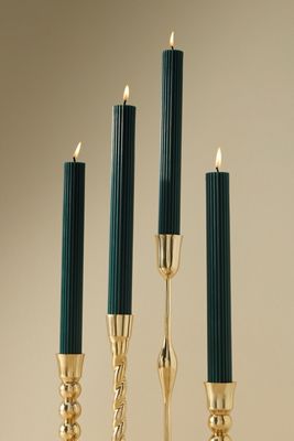 Fluted Taper Candles, Set of 4