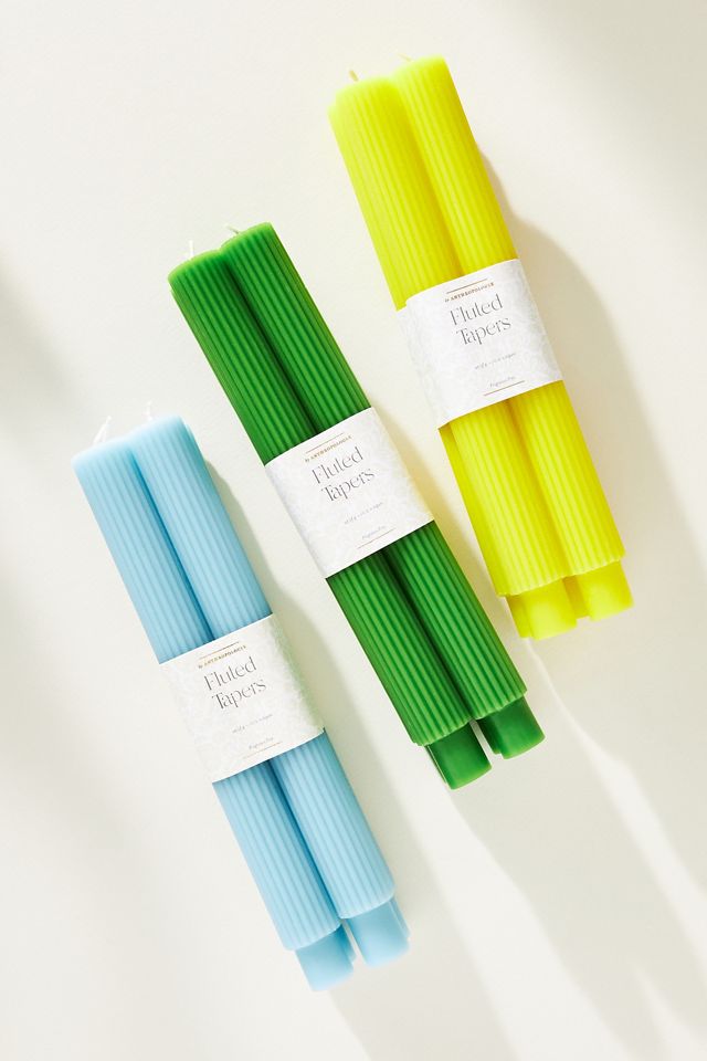 Fluted Taper Candles, Set of 4 #1