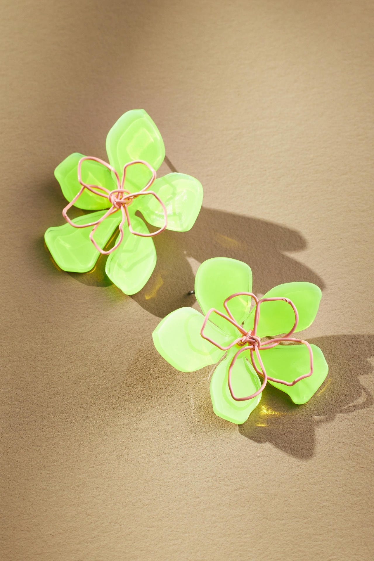 Wire Flower Earrings