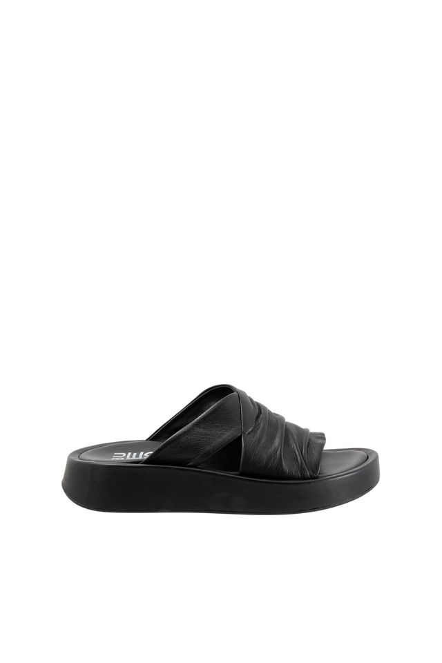 Harper - Black Leather Sandals