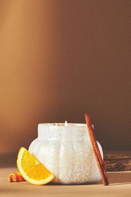 Capri Blue Pumpkin Clove Glass Jar Candle By  In White Size L