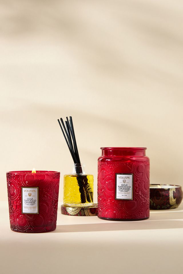 Voluspa Japonica Goji Tarocco Orange Glass Jar Candle #4