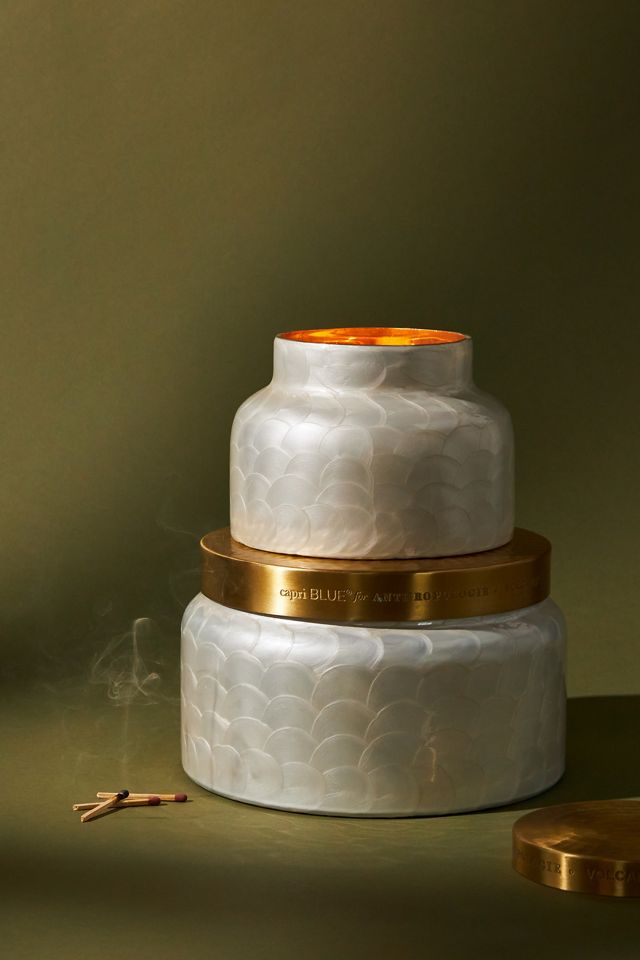 Capri Blue Volcano Capiz Jar Candle​