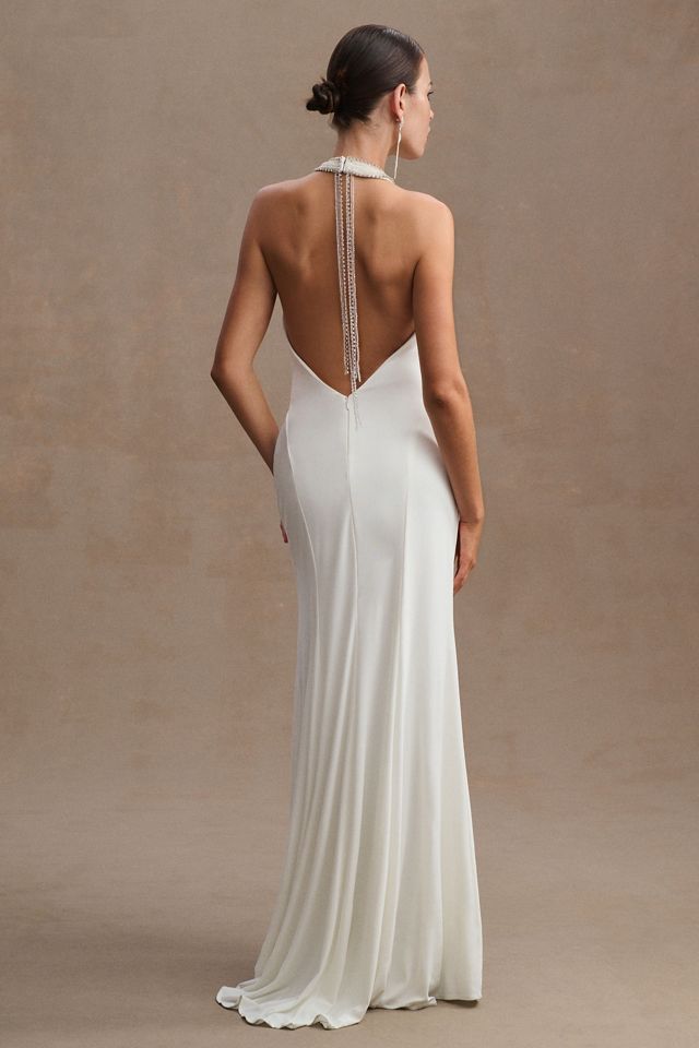 Mac Duggal Zuri Beaded Halter Jersey Gown #4