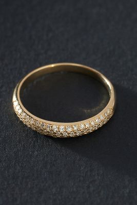 By Anthropologie Pavé Diamond Band Ring In Clear