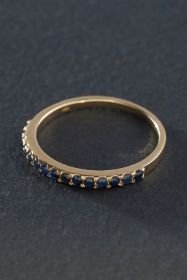 By Anthropologie Pavé Sapphire Eternity Ring In Blue