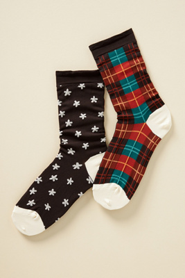 Hansel From Basel Calico Crew Socks | Anthropologie