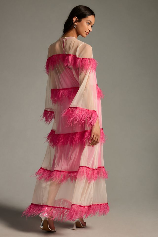 Audrey Adele Sheer Feather Tunic #1